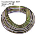 thumbnail image 3 of Uxcell 26 Gauge 6 Conductor Electrical Wire Tinned Copper Cable 49FT Stranded Wire for LED Strips Lamps Residential Wiring, 3 of 6