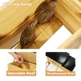thumbnail image 5 of Outdoor 2-Tier 2-Room Quail Hutch with Brooder Box & Activity Area, Openable Asphalt Roof, Black with White, 5 of 8