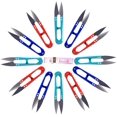 thumbnail image 1 of 12pcs U Tijeras de coser Clippers, bordado Thrum hilo hilo de pesca cortador de abalorios, mini tijeras pequeñas para recortar, ideal para puntadas, suministros de bricolaje. Afortunado Sencillez, 1 of 5