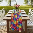 thumbnail image 4 of Table Runners 108 Inches Long Dress Scarves, Colorful Geometric Farmhouse Coffee/Dining/Kitchen Table Runner for Living Room, Modern Rainbow Ombre Abstract Art 13x108 Inch, 4 of 9