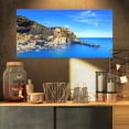 thumbnail image 1 of Village de Manarola dans les Rochers et la Mer - Impression sur Toile Photo de Plage, 1 of 3