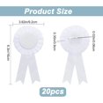 thumbnail image 2 of 20Pcs Blank Award Ribbon White Button Pin Brooch Winner Victory Ribbons Rosette Ribbon Grand Prize for DIY Classroom Party Accessory Competition Sports Event School Contests Show, 2 of 9