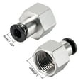 thumbnail image 2 of Push to Connect Tube Fitting Adapter,6mm Tube OD x 3/8BSPT Female Straight Pneumatic Connecter Pipe Fitting, 2 of 3