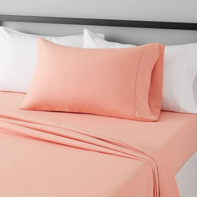 Lightweight Super Soft Easy Care Microfiber Bed Sheet Set with es Deep Pockets Queen Blush Pink