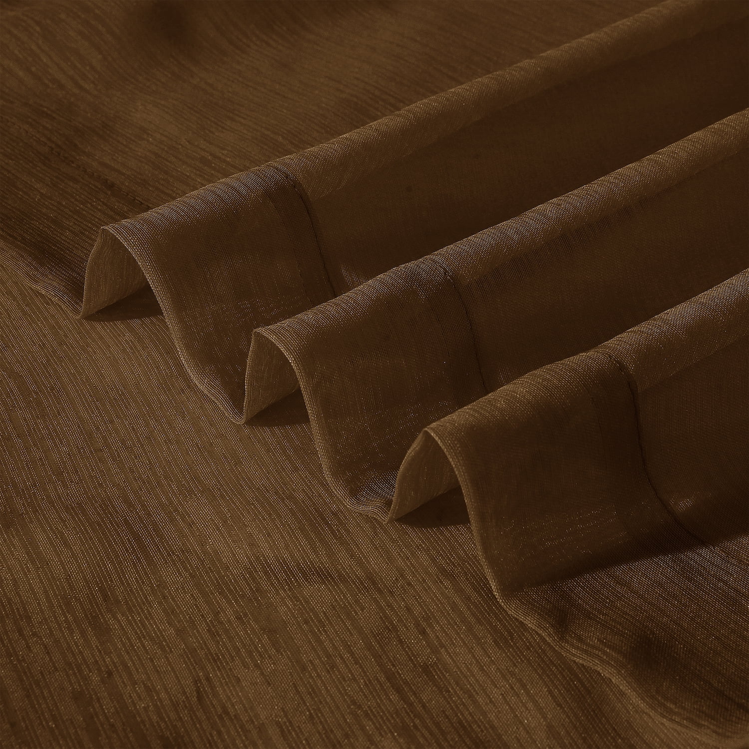 Dainty Home Malibu Textured Semi-Sheer Linen Look Grommet Top Curtain Set Of 4, 54" x 84" each (Covers Two Windows)
