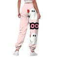 thumbnail image 6 of felwors Women's Elastic Waist Halloween Sweatpants Relaxed Fit Tapered Joggers Pocket Lounge Wear 2025 Light Pink, L, 6 of 7