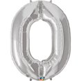 thumbnail image 2 of Qualatex 34 Inch  Silver Number Balloons (0-9), 2 of 10