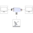 thumbnail image 3 of Adaptador T Divisor De Antena Satélite Coaxial De 2 Vías 2 X Macho A Hembra, 3 of 4
