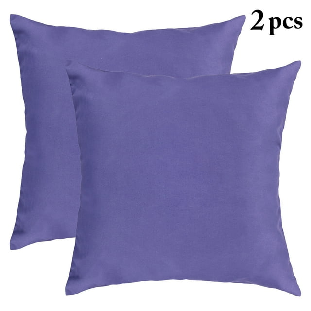 2Pcs Decorative Solid Color Throw Pillow Simple Square Covers Cushion Case Indoor Living Room Outdoor Garden Shell Pillow Case for Car Sofa Bed Couch