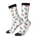 thumbnail image 1 of Fotbe Milk Tea Calcetas Largas con Estampado para Hombre y Mujer – Calcetas de Compresión Transpirables y Elásticas, Viajar y Uso Diario Talla 5-11, 1 of 6
