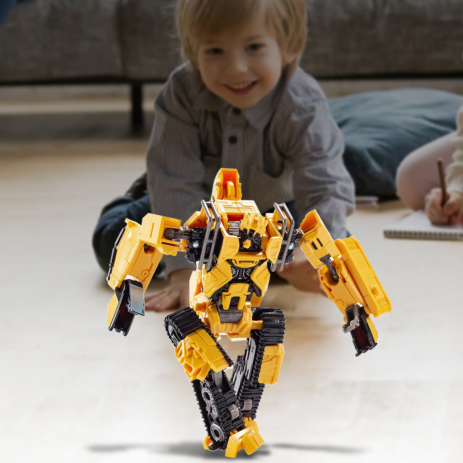 Xmas Excavator Children Deformation Car Robot Toys Engineering Car For Kids Gift 