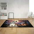 thumbnail image 2 of Spooky Halloween Night Witch Shih Tzu Glowing Pumpkins Indoor Rug Lion Dog Lover Gifts Carpet Living Bed Room Sofa Home Decor - 12015, 2 of 5