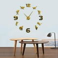 thumbnail image 2 of Roman Arabic Numerals Mixed DIY Large Wall Clock Kitty Cat Silhouette Wall Art Giant Wall Watch Modern Design Home Decor Clock(Black,27inch), 2 of 6