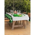 thumbnail image 4 of 60x84 Inch Outdoor Tablecloth with Umbrella Hole Zipper Rectangle St. Patrick's Day Rectangular Tablecloths Outside Waterproof Spring Lucky Dogs Green Grass Truck Plaid Patio Table Cover for Picnic, 4 of 8