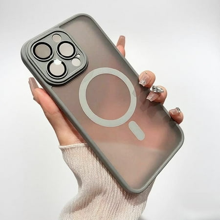 Kryonix For iPhone 16e Case, Magnetic Matte Semi-Transparent Full Cover Protective Cover, Gray/Blue/Pink/Black/Purple