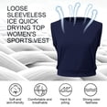thumbnail image 3 of Camiseta deportiva con corte entallado para mujer, bonita camiseta sin mangas para yoga, para correr, gimnasio y hacer ejercicio, 3 of 6