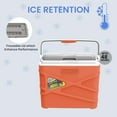 thumbnail image 2 of Pinnacle 10 L Insulated Cooler Lunch Box Portable Hard Cooler for Camping - Orange, 2 of 9