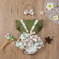 thumbnail image 5 of Toddler Baby Girl Clothes Summer Short Sleeve Tops T-shirt Floral Shorts Outfits, 5 of 12
