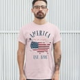 thumbnail image 3 of Tee Hunt America The Beautiful Est. 1776 T-Shirt Patriotic 4th of July USA Men's Tee, Light Pink, Medium, 3 of 5