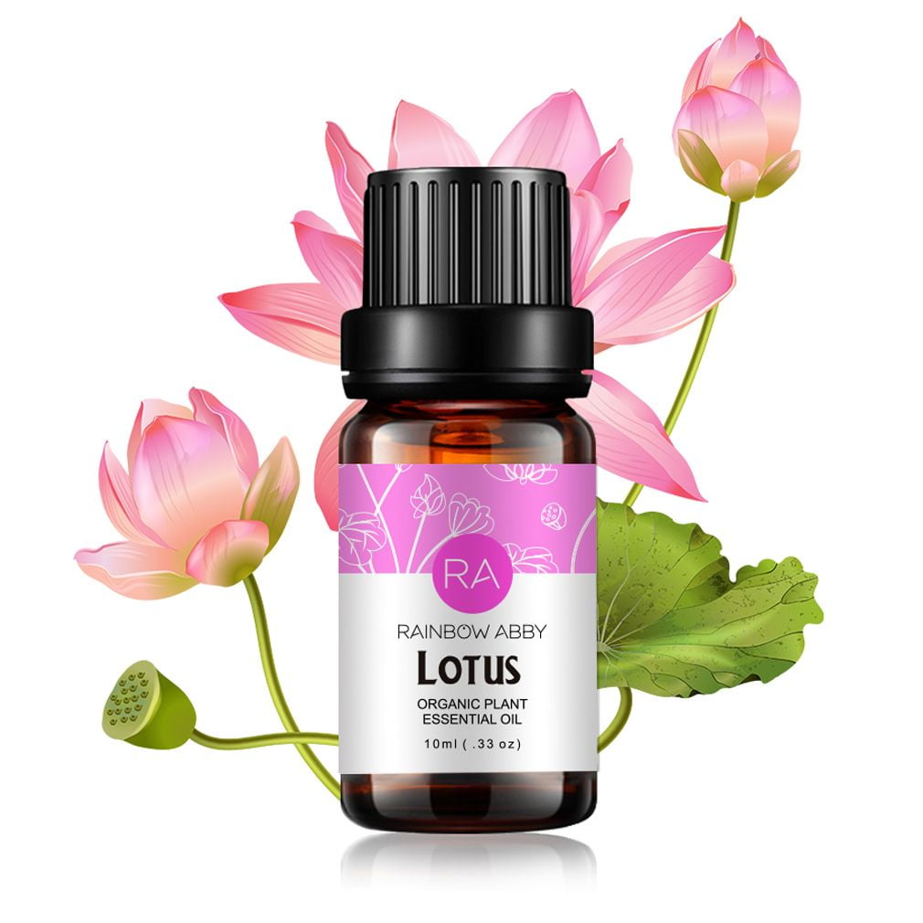 Lotus Essential Oil 100% Pure Organic Therapeutic Grade Lotus Oil for Diffuser, Sleep, Perfume, Massage, Skin Care, Aromatherapy, Bath - 10ML