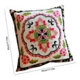 thumbnail image 3 of Decorative Pillows For Living Room Stereo Embroidery Floral Pillowcase 45 cm x 45 cm Linen Fiber With Invisible Zipper, 3 of 6