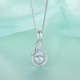 thumbnail image 4 of Starchenie Infinity Teardrop Pendant Necklace for Women 925 Sterling Silver April Birthstone Cubic Zirconia Jewelry, 4 of 6