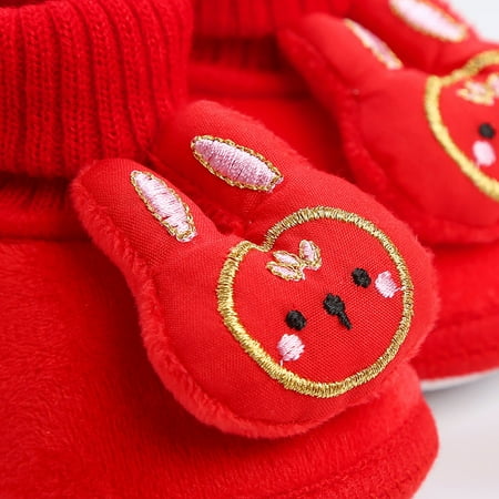 

LYCAQL Toddler Shoes Winter Children Toddler Shoes Boys And Girls Floor Shoes Non Slip Plush Warm Comfortable Slip on Shoes Little Girls (A 5.5 Toddler)