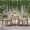 Teak Finish + Green Wicker, variant on Christopher Knight Home 3-Piece Outdoor Wooden Dining Set, Teak Bistro Table and Green Wicker Chairs