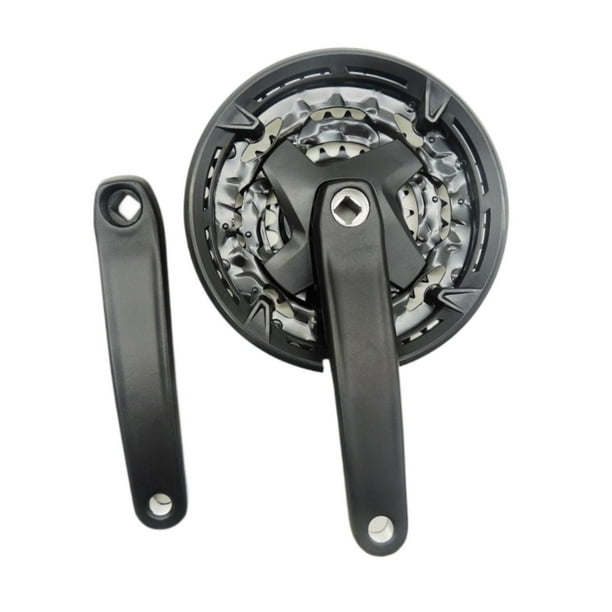 Platos y bielas para bicicleta, plato de 170mm, 42/32/22 dientes, fácil instalación, orificio cuadrado, 8/9 velocidades, bicicleta plegable