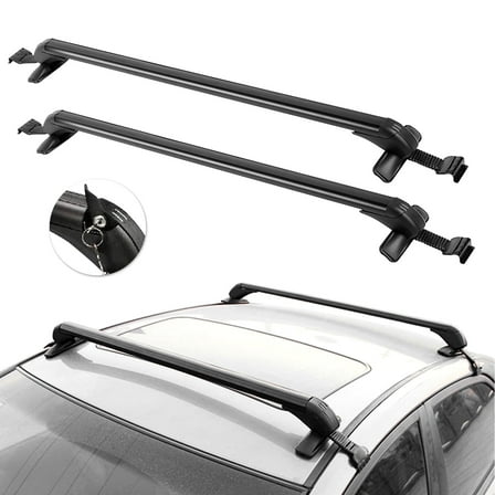 OTVIAP Universal Car Roof Rack, 2 pcs 43" Crossbar with Anti-Theft Lock for Suv/car Roof Cargo Carrier Rails