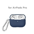 thumbnail image 4 of Dteck Case for AirPods Pro Case with Metal Keychain, Water-Resistant AirPods 3 Case Front LED Visible Silicone Shockproof Cover Support AirPods Pro Case Wireless Charging, Deep Blue, 4 of 9