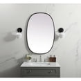 thumbnail image 3 of Elegant Decor Metal Frame Oval Mirror 27x40 Inch in Black, 3 of 12