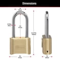 thumbnail image 4 of Cerradura de combinación Master Lock 175DLH de latón para exteriores, 4 of 4