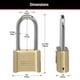thumbnail image 4 of Cerradura de combinación Master Lock 175DLH de latón para exteriores, 4 of 4
