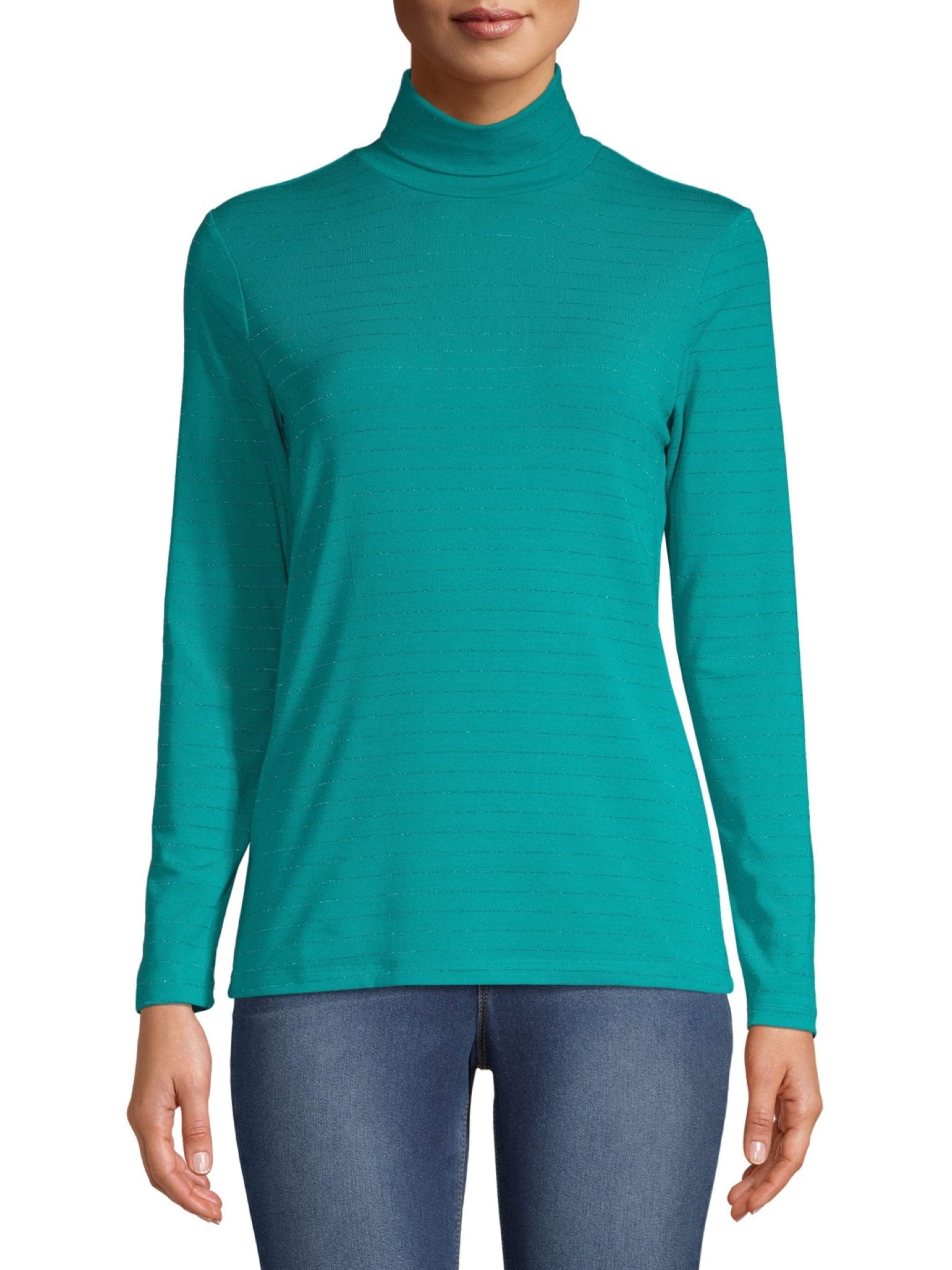 Time and Tru Women's Turtleneck Top - Walmart.com