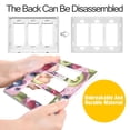 thumbnail image 4 of Yayeee Rocker Switch Wall Plate 3-Gang 6.5"x4.6" Home Decorative Outlet Cover, Pink Blueberries, 4 of 6
