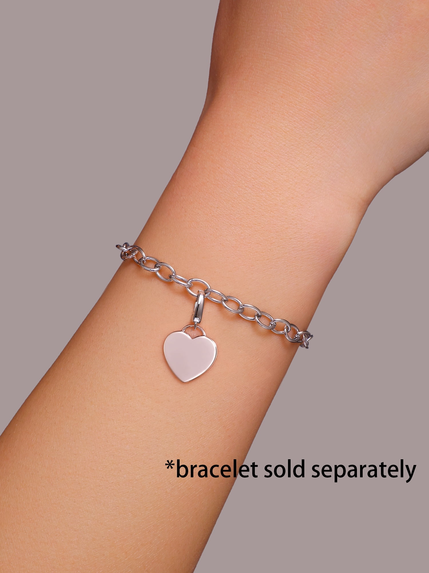 Brilliance Fine Jewelry Heart Charm in Sterling Silver