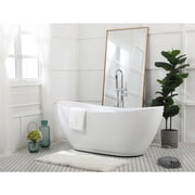 Elegant Kitchen and Bath 67 inch soaking bathtub in glossy white