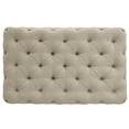 thumbnail image 5 of Weston Home Bowman Rectangular Tufted Ottoman with Casters, Beige Linen, 5 of 6