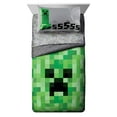 thumbnail image 3 of Jay Franco Minecraft Creeper 4 Piece Twin Bed Set (Offical Product), 3 of 5