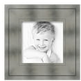 thumbnail image 2 of ArtToFrames 10" x 10" Platinum Ridge Brushed Slvr Picture Frame, 10x10 inch Silver Wood Poster Frame (WOM-5249),  Pack, 2 of 6