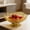 Yellow YE, variant on Gecau Tall Legged Fruit Bowl Plastic Pedestal Snack Dish 10 Inch Ribbed PET Footed Serving Tray with Gold Accent for Fruit Candy Nuts Desserts Living Room Coffee Table Kitchen Counter