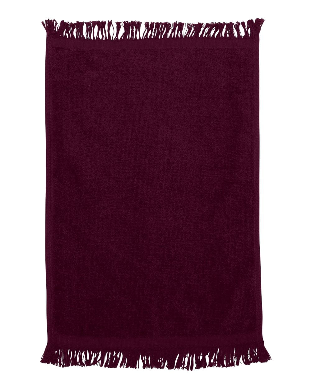 QTees Fringed 100 Cotton Fingertip Towel (11"W x 18"L)