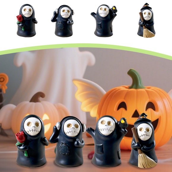 Decoración realista de adornos de Halloween - Modelo de plástico espeluznante para exhibición de fiestas y decoración del hogar