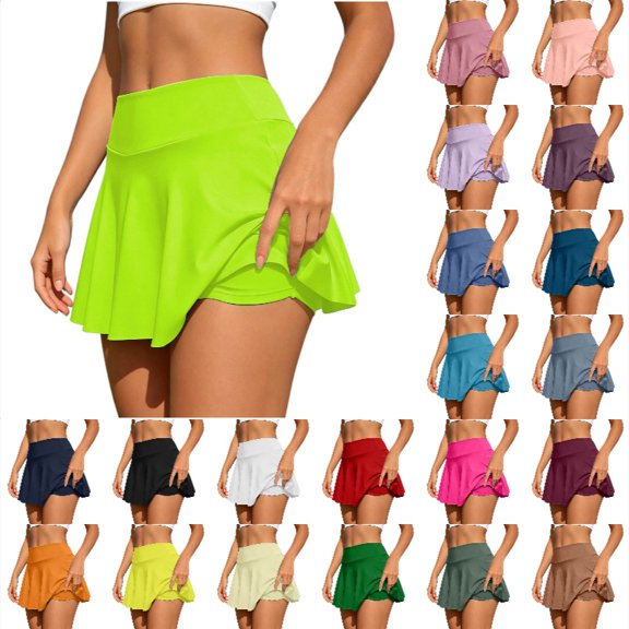 SGMVNU Womens Tennis Skirt Pleated Athletic Skirts Size: XL Mint Green