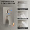 thumbnail image 5 of Shower System, Shower Faucet Set with 12-Inch Rain Showerhead and 2 in 1 Handheld Spray, Wall Mounted High-Pressure Showerhead Combo Set Included Valve and Trim, Brushed Nickel, 5 of 9