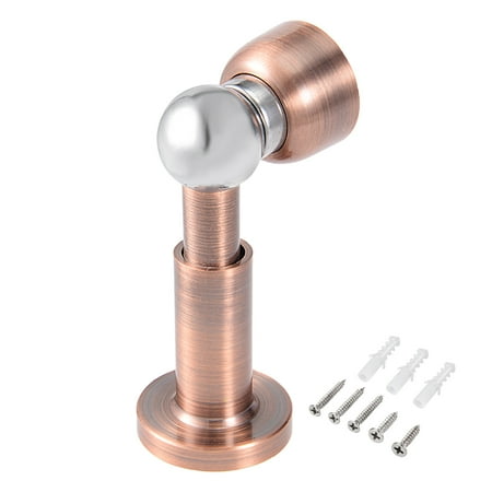 Holder Free Stopper - Home Room Wall Mounted Adjustable Magnetic Door Stopper Holder Catch Copper Tone
