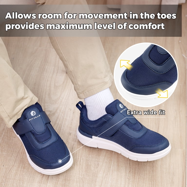 FitVille Diabetic Shoes for Men Extra Wide Width for Swollen  display picture 2