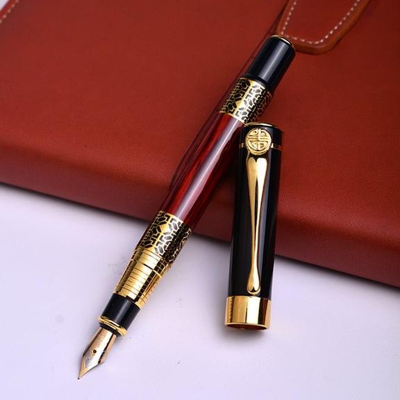 Dream Lifestyle Fountain Pen, Fine Point, 0.5 mm, Black Ink, 4 Count