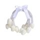 thumbnail image 2 of Ramo de novia con lazo de perlas y seda | Ramo de novia artificial para la niña de las flores | Arreglo floral artificial para la decoración de la fiesta de la iglesia de la boda, 2 of 6